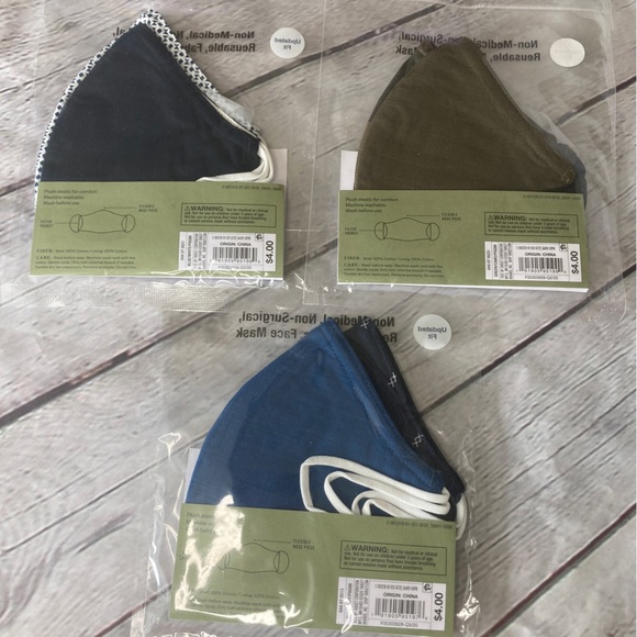 Goodfellow & Co Set of 6 Adult Fabric Face Masks (3 packs of 2), 100% Cotton - Picture 3 of 15